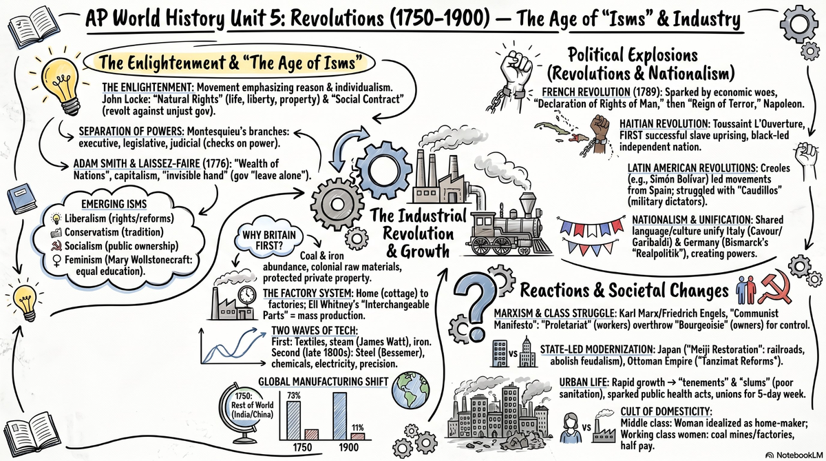 Revolutions infographic — Atlantic revolutions and Enlightenment