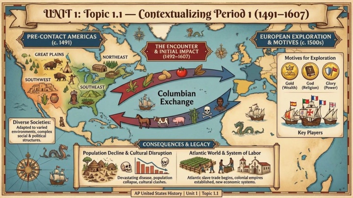 AP US History Unit 1 visual review slide 2