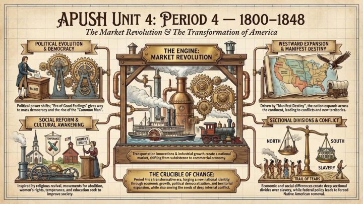 AP US History Unit 4 visual review slide 1