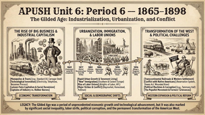 AP US History Unit 6 visual review slide 1